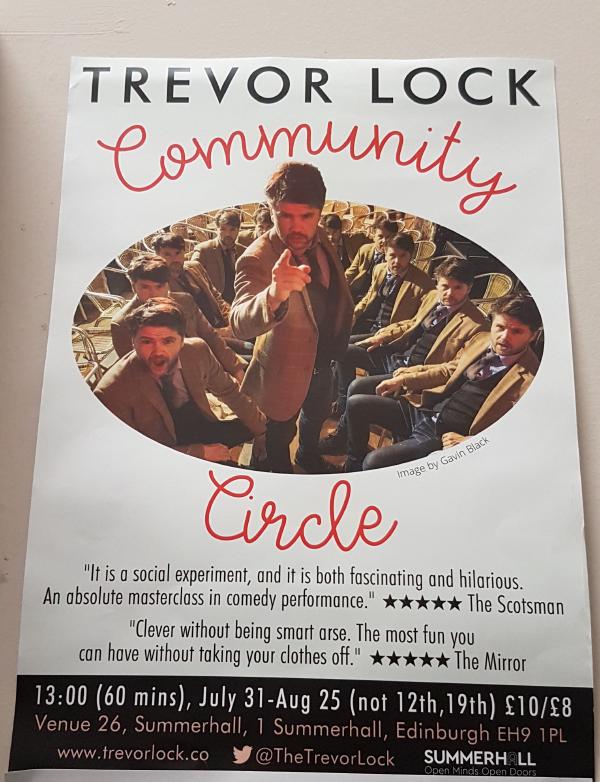 The poster for Community Circle gives away as little as possible, just like I'm trying to...